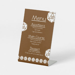Tabletop Chic en Panneau de Piédestal en Chocolat