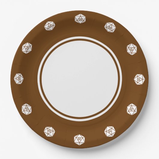 Tabletop Chic en Papier Assiette Chocolat (Devant)