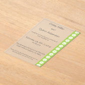 Tabletop Chic en Péridot Invitation de Mariage en (Poser)
