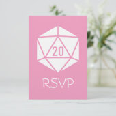 Tabletop Chic en rose pétale carte RSVP (Debout devant)