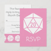 Tabletop Chic en rose pétale carte RSVP (Devant / Derrière)