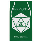 Tabletop Chic en sac cadeau vert (Dos)