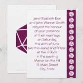 Tabletop Chic en vin Invitation de mariage (Devant / Derrière)