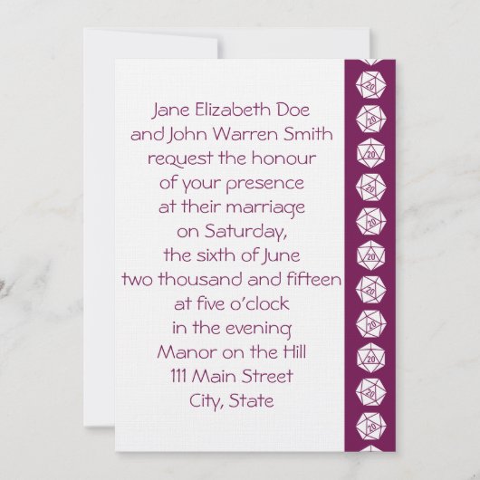 Tabletop Chic en vin Invitation de mariage (Devant)