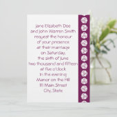 Tabletop Chic en vin Invitation de mariage (Debout devant)