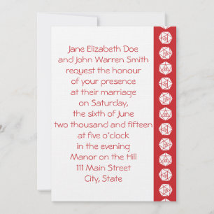 Tabletop Chic in Cherry Wedding Invitation Kaart
