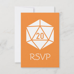Tabletop Chic in Orange RSVP-kaart RSVP Kaartje