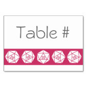 Tabletop Chic in Raspberry Table Kaart (Achterkant)