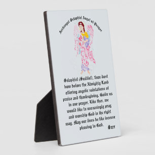 Tabletop Easel: Archangel van het gebedsselaphiel Fotoplaat