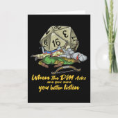 Tabletop gaming wanneer de DM vraagt Kaart (Voorkant)