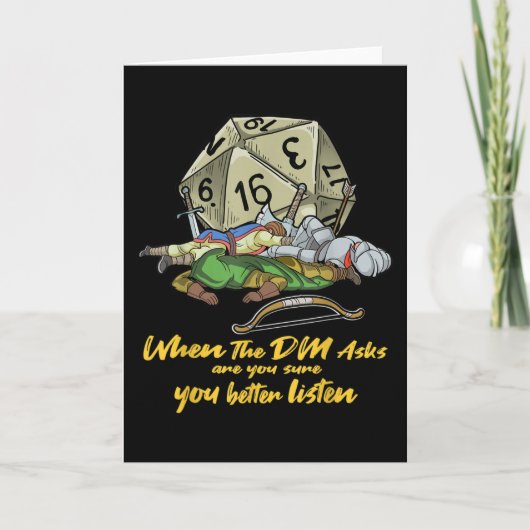 Tabletop gaming wanneer de DM vraagt Kaart (Voorkant)