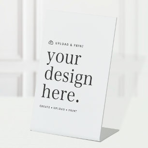 Tabletop Onderteken uw ontwerp Upload 4 "x 6" Reclamebord Met Voetstuk