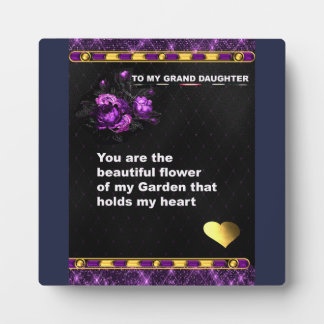 Tabletop Plaque, cadeau aan mijn dochter op Fotoplaat