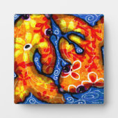 Tabletop Plaque Koi Poisson Art Abstrait Imprimer (Devant)