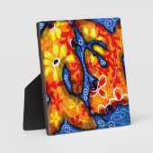 Tabletop Plaque Koi Poisson Art Abstrait Imprimer (Recto)