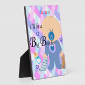 Tabletop Plaque met Easel Big Brother August Fotoplaat (Zijkant)