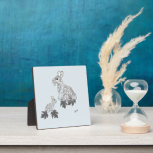 Tabletop Plaque met Easel Bunny Rabbit Fotoplaat