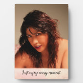 Tabletop Plaque met Easel - Geniet gewoon van elke Fotoplaat (voorkant)