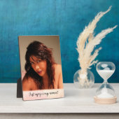 Tabletop Plaque met Easel - Geniet gewoon van elke Fotoplaat (Zijkant)