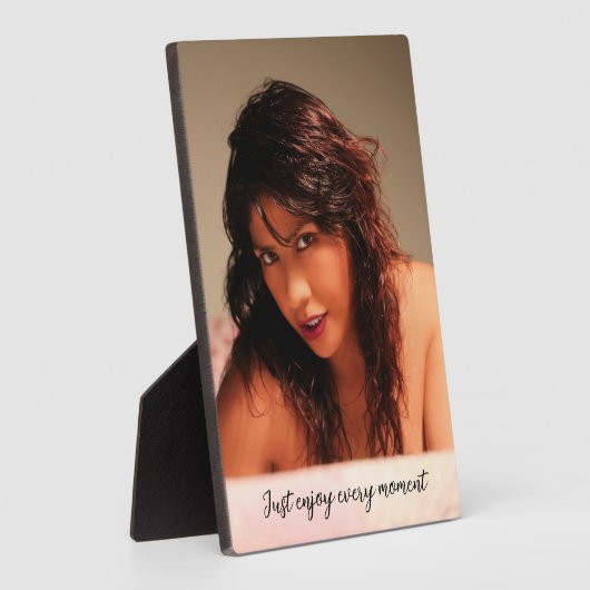 Tabletop Plaque met Easel - Geniet gewoon van elke Fotoplaat (Zijkant)