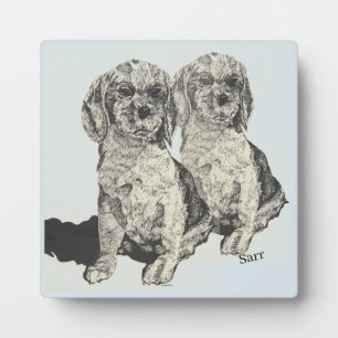 Tabletop Plaque met esel: Cocker Spaniel Fotoplaat