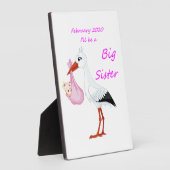Tabletop Plaque w/ Easel Big Sister Februari 2020 Fotoplaat (Zijkant)