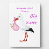 Tabletop Plaque w/ Easel Big Sister November 2020 Fotoplaat (voorkant)