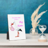 Tabletop Plaque w/ Easel Big Sister November 2020 Fotoplaat (Zijkant)