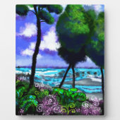 Tabletop Plaque Whimsical Beach Paysage Art (Devant)