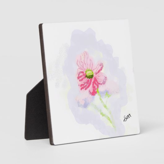 Tabletop Plaque with Easel :  Iris In Bloom. (Recto)