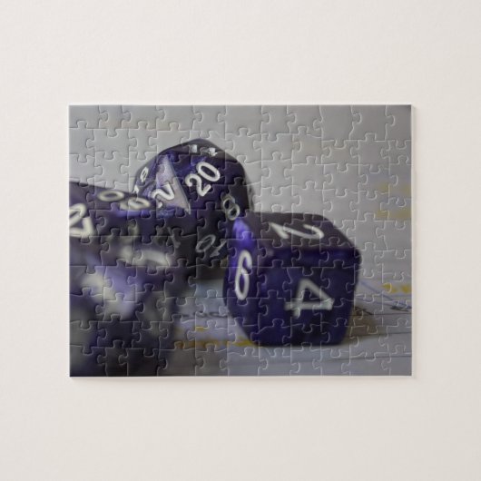 Tabletop RPG | PNP Fantasy Role Player Blue Dice Legpuzzel (Horizontaal)
