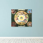 Tabletop van de zeven doodzonnen canvas afdruk (Insitu (Houten vloer))