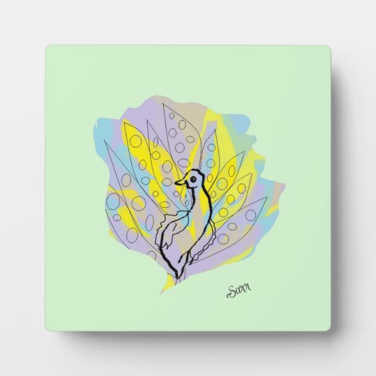 Tabletop W/Canvas : Plaque de Pecock (Devant)