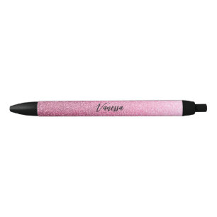 Tabletroze ombre Glitter Zwarte Inktpen Inkt Pen