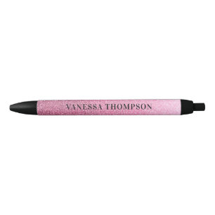 Tabletroze ombre Glitter Zwarte Inktpen Inkt Pen