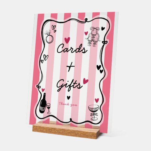 Tablette de Fête des mariées à main levée chic (Angle)