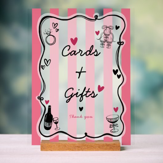 Tablette de Fête des mariées à main levée chic (Neutre)