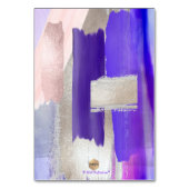 Tablette de numéros de table Ultraviolet à pinser  (Dos)