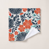 Tablette et noir moderne Fourre-tout florale (Gant de toilette)