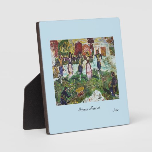 Tablette Plaque Easel & Canvas : Grecian Festival (Recto)