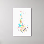 Tablette tour Eiffel Impression sur toile Art (Recto)