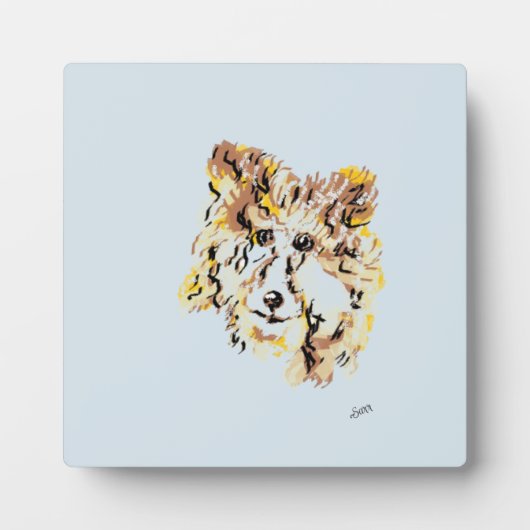 Tablette W/Canvas : Collie Plaque (Devant)