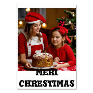 Tabletten bedrukt meri chrestimas ontwerp kaart