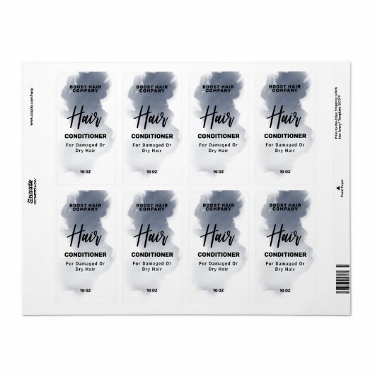 Tabletten voor rokerinkt, grijze haarverzorgingspr etiket (Full Sheet)