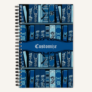 Tablettes de livres bleus Livres Vintages Carnet p