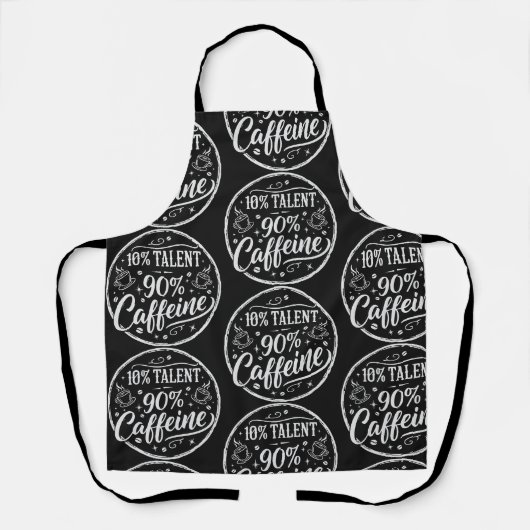 Tablier 10% Talent 90% Caféine (Recto)