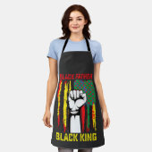 Tablier 17ème Fête du Père Noir Papa King Fête F (Porté)