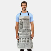 Tablier 1919 Paris Mode : Page de journaux anciens (Porté)