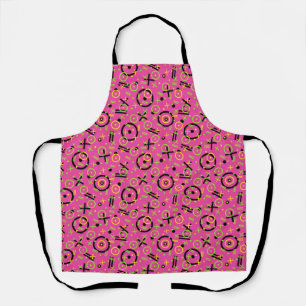 Tablier 1980/1990 Retro Neon Pink Motif