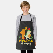 Tablier 1er Noël Comme Maman Xmas Cute Dinosaur (Porté)